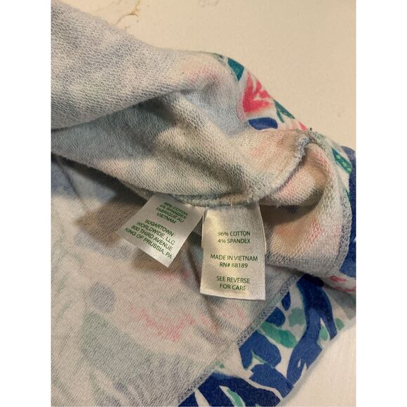 Lilly Pulitzer Captain Floral Popover Sz XL UPF 50+ Ocean Coral - Picture 8 of 8